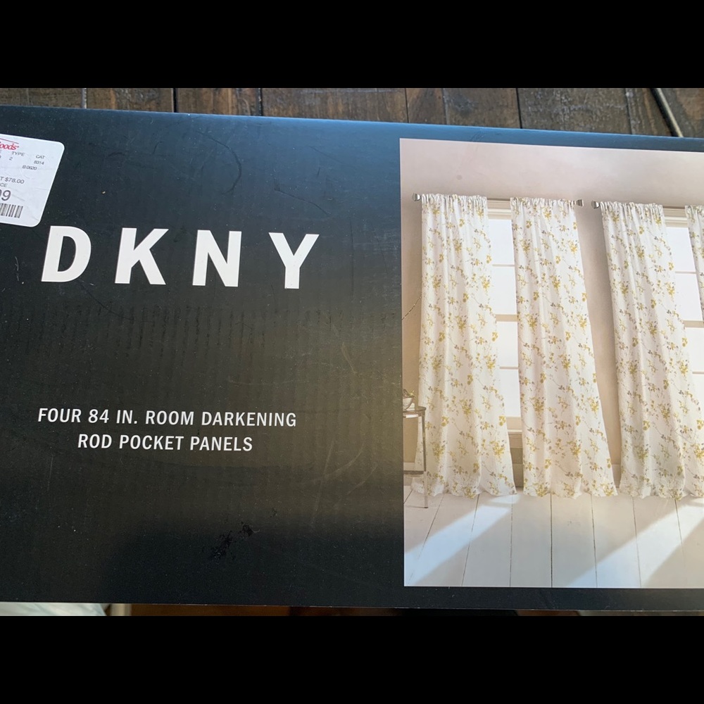4 84inch rod pocket panels(new)DKNY